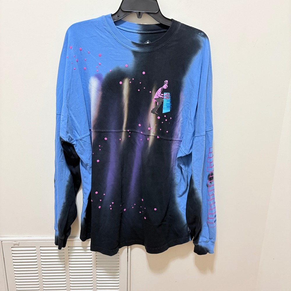 Disney Pixar Soul Spirit Jersey Women Blue Black Tie Dye Large Joe Gardner